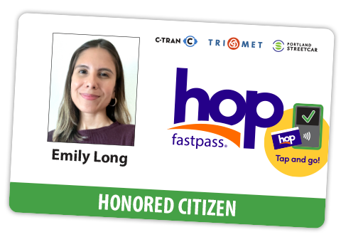 Low-Income Honored Citizen example card