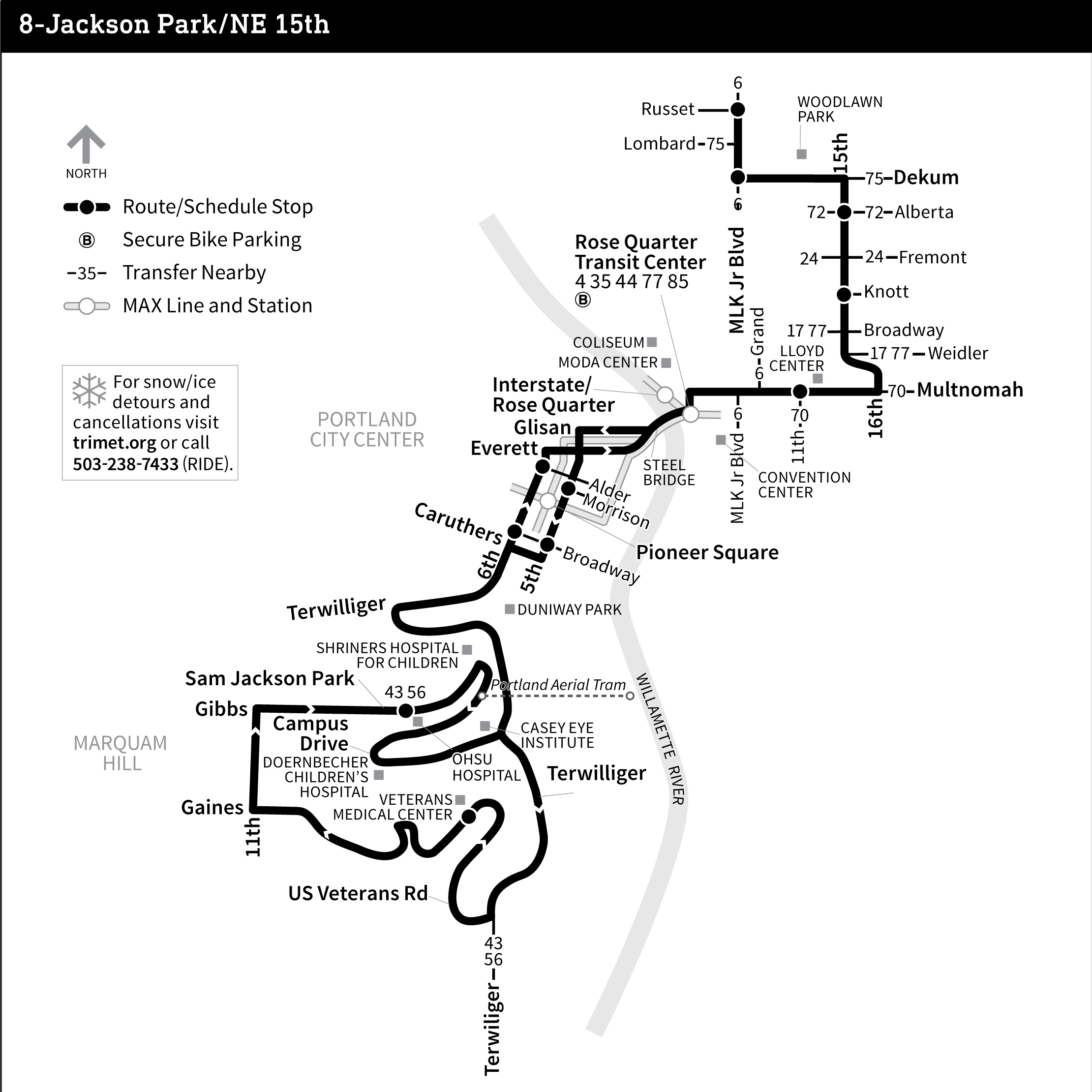 Bus Line 8 route map