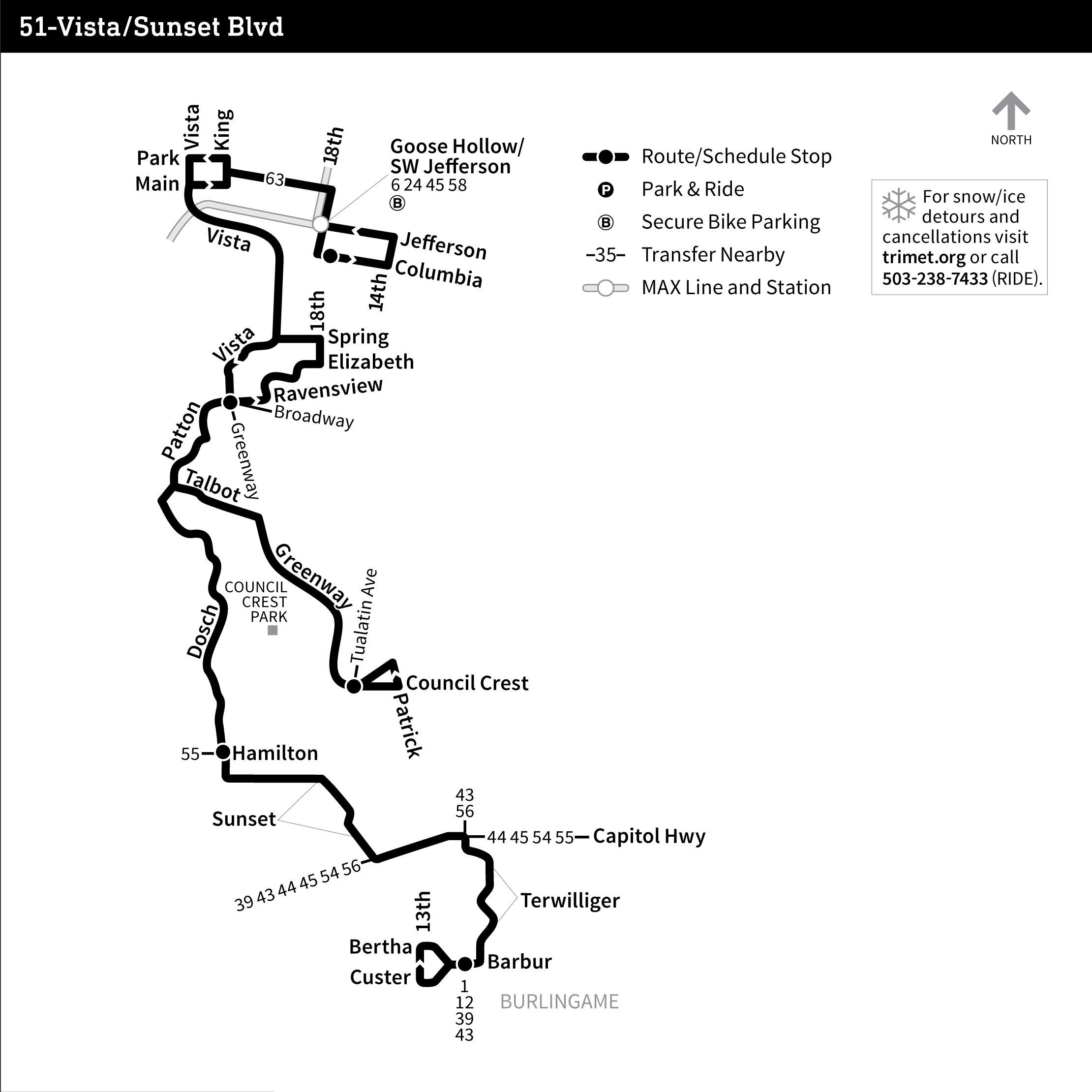 Bus Line 51 route map