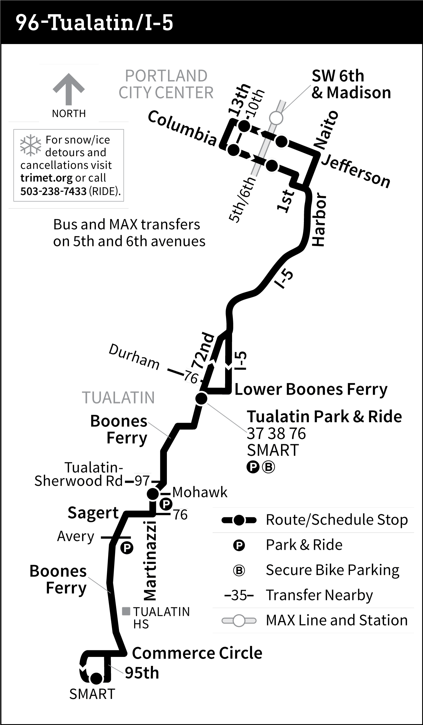 Bus Line 96 route map