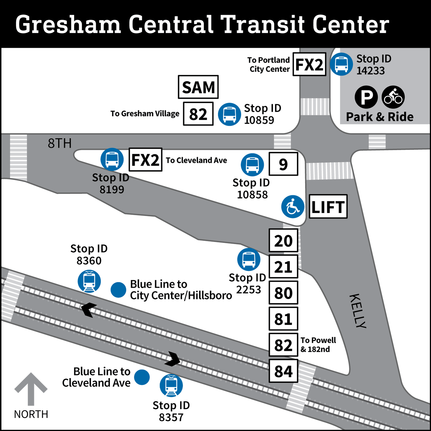 Map of Gresham Transit Center