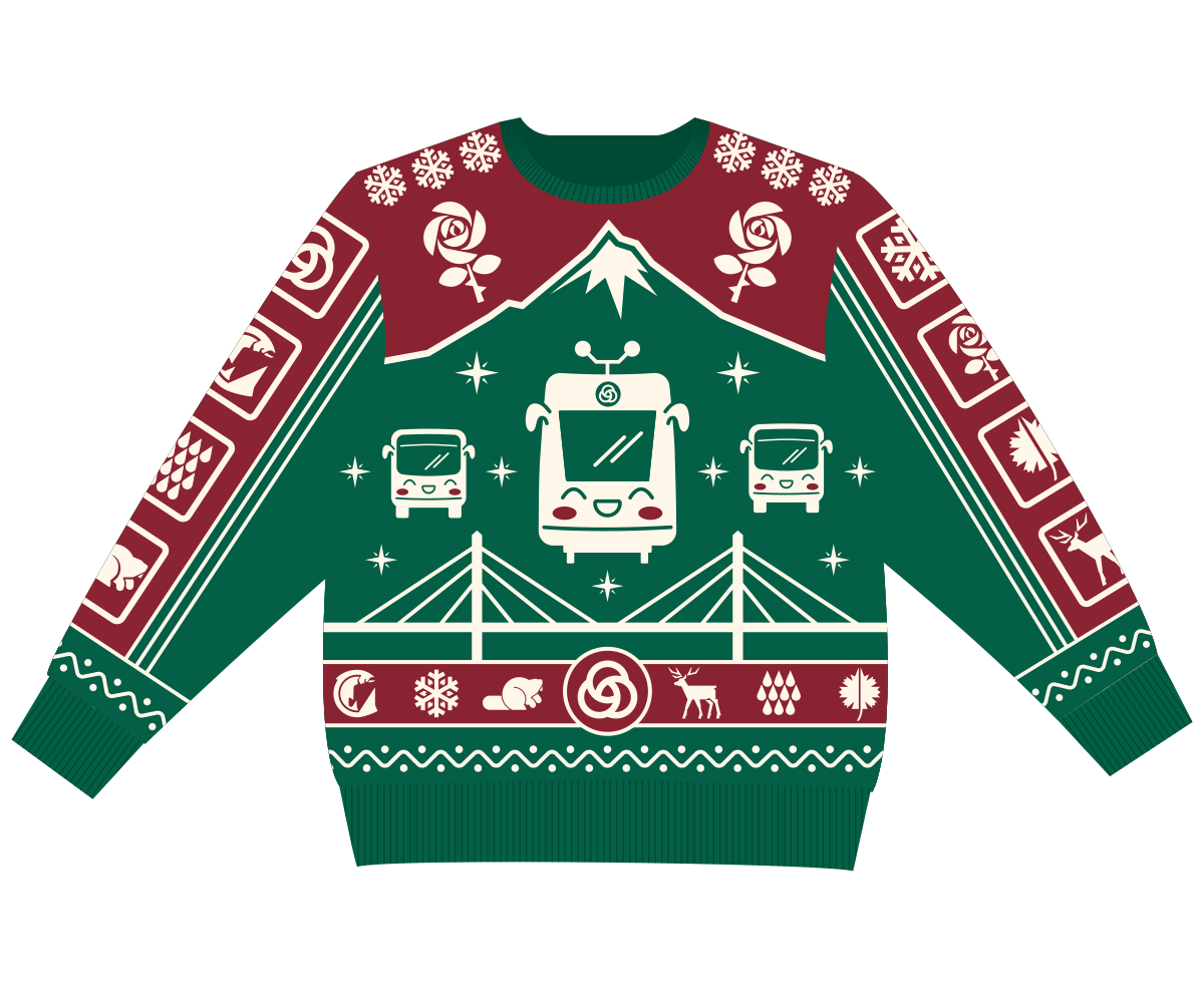 Limited Edition TriMet 2025 Holiday Sweater PREORDER